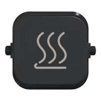 Clipsal Iconic SD-Heat-XB | Custom Engraved Heat Dolly Pictogram Rocker | Extra Black