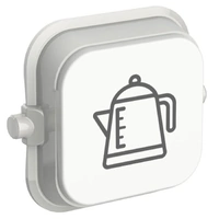 Clipsal Iconic SD-Kettle-VW | Custom Engraved Kettle Pictogram Rocker | Vivid White