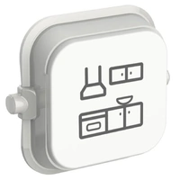 Clipsal Iconic SD-Kitchen-VW | Custom Engraved Kitchen Pictogram Rocker | Vivid White