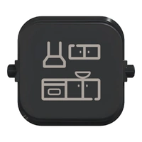 Clipsal Iconic SD-Kitchen-XB | Custom Engraved Kitchen Dolly Pictogram Rocker | Extra Black