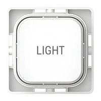 Clipsal Iconic SD-LIGHT-TEXT-PB-VW | Custom Engraved Light Text Push Button Dolly | Vivid White