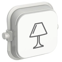 Clipsal Iconic SD-Lamp-VW | Custom Engraved Lamp Pictogram Rocker | Vivid White