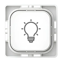 Clipsal Iconic SD-Light-PB-VW | Custom Engraved Light Pictogram Push Button Dolly | Vivid White