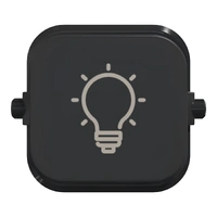 Clipsal Iconic SD-Light-XB | Custom Engraved Light Dolly Pictogram Rocker | Extra Black