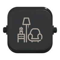 Clipsal Iconic SD-Lounge-XB | Custom Engraved Lounge Dolly Pictogram Rocker | Extra Black