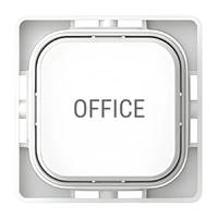 Clipsal Iconic SD-OFFICE-TEXT-PB-VW | Custom Engraved Office Text Push Button Dolly | Vivid White