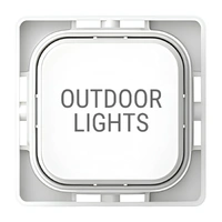 Clipsal Iconic SD-OUTDOOR-LIGHTS-TEXT-PB-VW | Custom Engraved Outdoor Lights Text Push Button Dolly | Vivid White