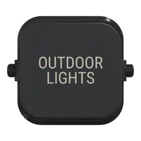 Clipsal Iconic SD-OUTDOOR-LIGHTS-TEXT-XB | Custom Engraved Outdoor Light Text Dolly Rocker | Extra Black