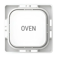 Clipsal Iconic SD-OVEN-TEXT-PB-VW | Custom Engraved Oven Text Push Button Dolly | Vivid White