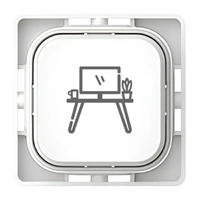 Clipsal Iconic SD-Office-PB-VW | Custom Engraved Office Pictogram Push Button Dolly | Vivid White