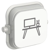 Clipsal Iconic SD-Office-VW | Custom Engraved Office Dolly Pictogram Rocker | Vivid White