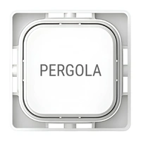Clipsal Iconic SD-PERGOLA-TEXT-PB-VW | Custom Engraved Pergola Text Push Button Dolly | Vivid White