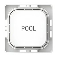 Clipsal Iconic SD-POOL-TEXT-PB-VW | Custom Engraved Pool Text Push Button Dolly | Vivid White
