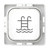 Clipsal Iconic SD-Pool-PB-VW | Custom Engraved Pool Pictogram Button Dolly | Vivid White