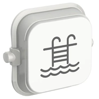 Clipsal Iconic SD-Pool-VW | Custom Engraved Pool Dolly Pictogram Rocker | Vivid White