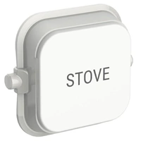 Clipsal Iconic SD-STOVE-TEXT-VW | Custom Engraved Stove Text Dolly Rocker | Vivid White