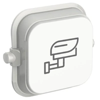 Clipsal Iconic SD-Security-Camera-VW | Custom Engraved Security Camera Pictogram Rocker | Vivid White