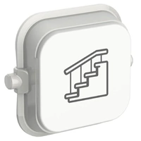 Clipsal Iconic SD-Stairs-VW | Custom Engraved Stairs Dolly Pictogram Rocker | Vivid White