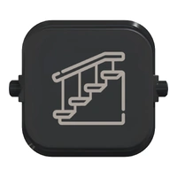 Clipsal Iconic SD-Stairs-XB | Custom Engraved Stairs Dolly Pictogram Rocker | Extra Black