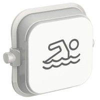 Clipsal Iconic SD-Swim-VW | Custom Engraved Swim Pictogram Rocker | Vivid White