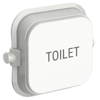 Clipsal Iconic SD-TOILET-TEXT-VW | Custom Engraved Toilet Text Dolly Rocker | Vivid White