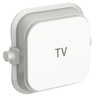 Clipsal Iconic SD-TV-TEXT-VW | Custom Engraved TV Text Dolly Rocker | Vivid White