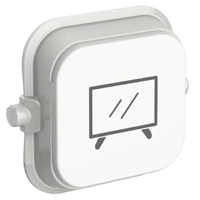 Clipsal Iconic SD-TV-VW | Custom Engraved TV Dolly Pictogram Rocker | Vivid White