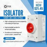 PGK SE030C | 1200V DC Isolator 32A 4 Pole