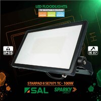 SAL SE7071-100TC2BK | 100W LED Starpad II Floodlight Black IP65 | Tri Colour 3/4/5K