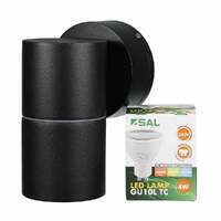 SAL SE7121TC-BK | Bondi 4W Tri-Colour IP65 LED GU10 Down Wall Light | Black
