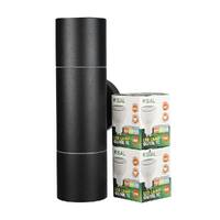 SAL SE7122TC-BK | Bondi 8W Tri-Colour IP65 LED GU10 Up & Down Wall Light | Black