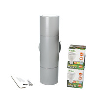 SAL SE7122TC-SL | Bondi 8W Tri-Colour IP65 LED GU10 Up & Down Wall Light | Silver