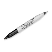 Sharpie SH32001 | Twin Tip Permanent Marker Black | Fine: 1mm & Ultra Fine 0.3mm | 1 Buy
