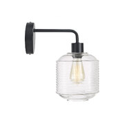 Stylux SL63531CL | Marconi Clear Glass Wall Sconce | Black