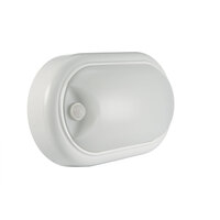 SAL SL7271CW-WH-S |  Oval LED Weatherproof Bunker Light 15W With Sensor (White)
