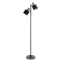Stylux SL98787-2BC | Ari Mid-Century Twin Task Lamp Black with Brushed Chrome