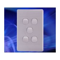 5 Gang 16Amp 250v White Switch (SL Series) | SLSW5V
