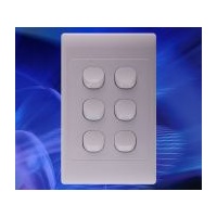 6 Gang 16Amp 250v White Switch (SL Series) | SLSW6V