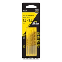 Alpha SM5 | 5 Piece | Metric Alpha Gold Series Drill Refill Pack - 1.5- 3.5mm