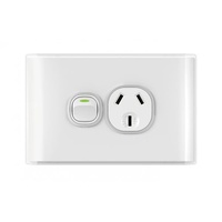 Snow Leopard SNPP1GWW | Single Power Point GPO 10Amp 250v | Glass Look
