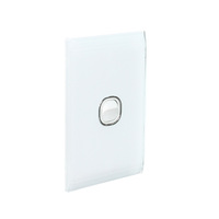 Snow Leopard SNSWV1GWW | 1 Gang Light switch | Glass Look