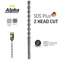 8.0 x 210mm SDS Plus German 2 Cutter Masonry Drill Bit | Alpha SP080210G