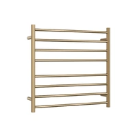 Thermogroup SR33MBB | Thermorail Ladder 8 Round Heated Towel Rail 750x700mm | Brushed Brass