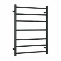 Thermogroup SR4412B | Thermorail Ladder 7 Round Bars Heated Towel Rail 12V 100W 600x800mm | Black
