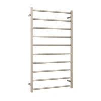Thermogroup SR69MBN | Straight Round Heated Towel Rail Ladder Brushed Nickel | IP55