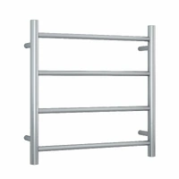 Thermogroup SRB25M | Thermorail Ladder 4 Straight/Round Heated Towel Rail 41W 550x550mm | Brushed Stainless Steel