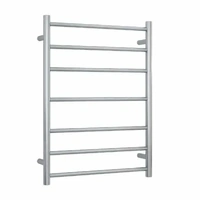 Thermogroup SRB44M | Thermorail Ladder 7 Straight/Round Heated Towel Rail 80W 600x800mm | Brushed Stainless Steel
