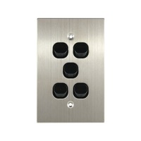 Connected Switch Gear SS-LS105VB | 5 Gang Light Switch | Stainless Steel / Black
