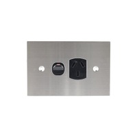 Connected Switch Gear SS-POS10B | Stainless Steel | Black Single Power point
