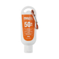 Pro Choice SS60C-50 | PRO Bloc SPF 50+ Sunscreen Squeeze Bottle With Carabiner | 60ml